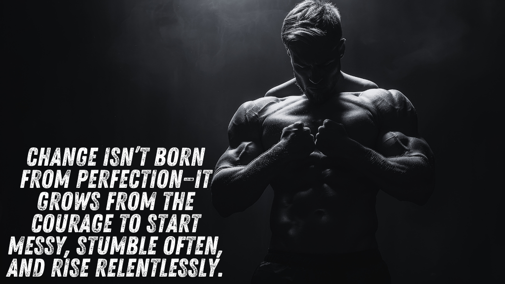 Guy facing forward with quote